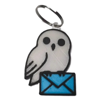 Брелок Harry Potter Hedwig Keychain ABS пластик Сова Букля 6 см.