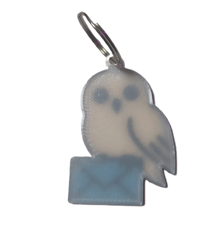 Брелок Harry Potter Hedwig Keychain ABS пластик Сова Букля 6 см.