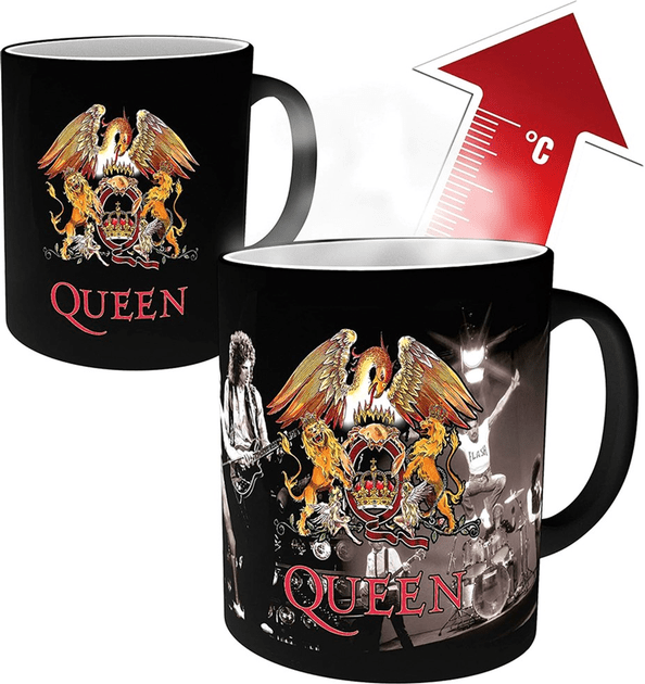 Чашка хамелеон QUEEN Crest Heat Change Mug Герб групи Квинн 320 мл