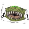 Маска защитная для лица Tyrannosaurus Rex Dinosaur + 2 угольных фильтра 