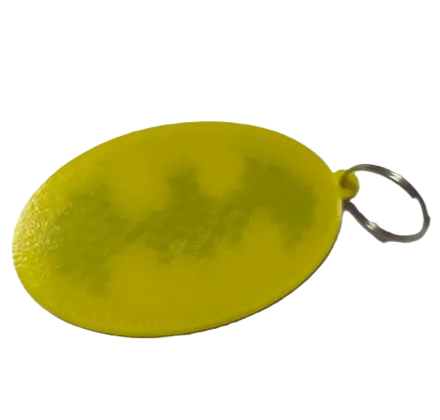 Брелок Batman Logo Keychain ABS пластик Бетмен Логотип жовтий 8 см.