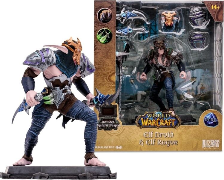 Фигурка McFarlane World of Warcraft Elf Druid Rogue Rare Варкрафт Эльф Друид Разбойник 16 см.
