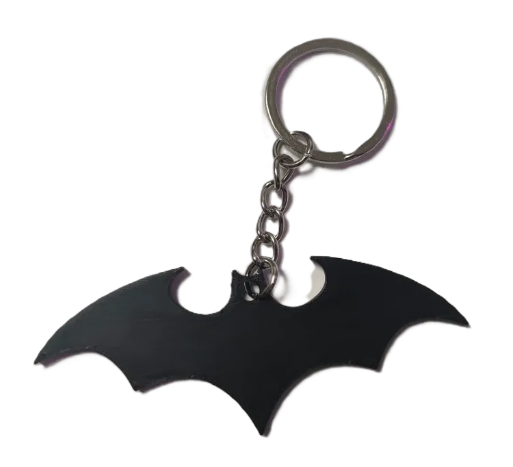 Брелок Batman Logo Keychain ABS пластик Бэтмен Лого чёрный 8 см.