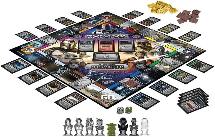 Монополия настольная игра MONOPOLY: Star Wars The Mandalorian Edition Game Grogu Малыш Мандалорец Грогу