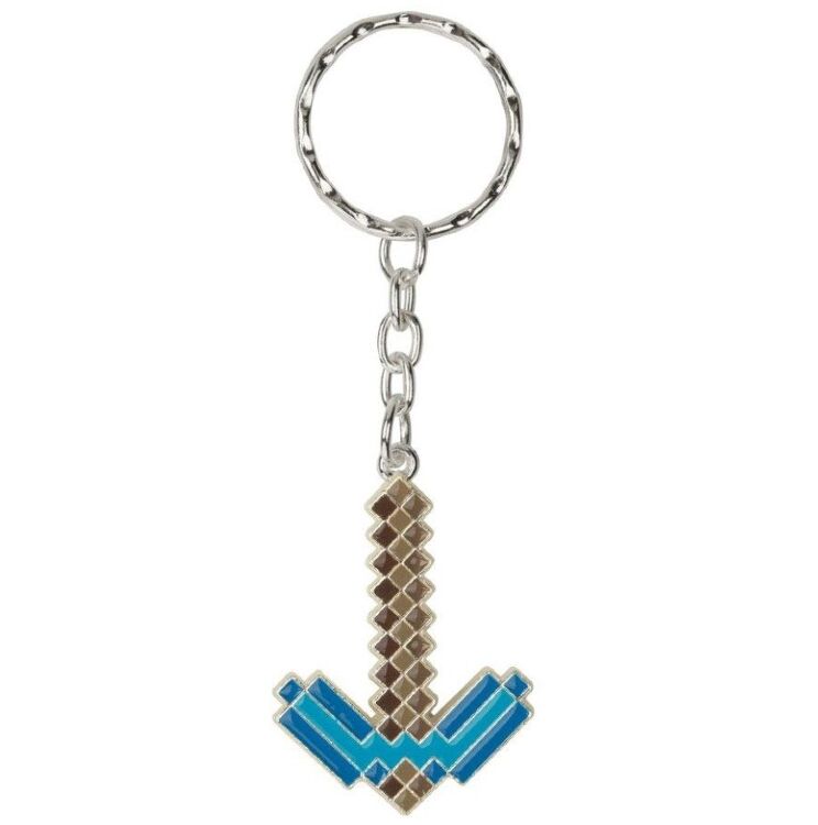 Брелок Minecraft Diamond Pickaxe Keychain Майнкрафт кирка металл