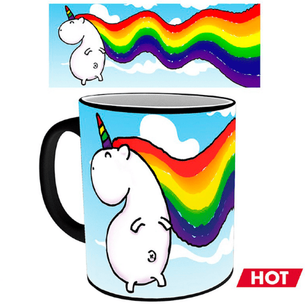 Чашка хамелеон Unicorn Sparkle Єдиноріг 320 мл