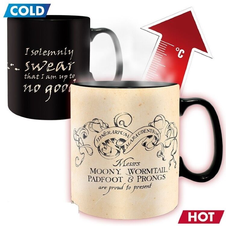 Чашка хамелеон Harry Potter Marauders Map Mug Гарри Поттер Карта Мародеров Кружка 460 мл