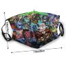 Маска защитная для лица Dota 2 Heroes + 2 угольных фильтра
